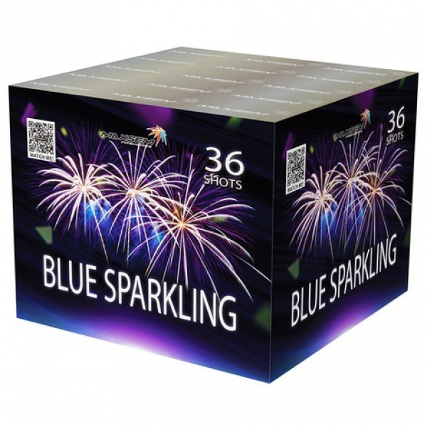 36-зарядні салютні установки - BLUE SPARKLING