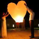 Небесные фонарики в форме СЕРДЦА - оригинальное признание в любви!